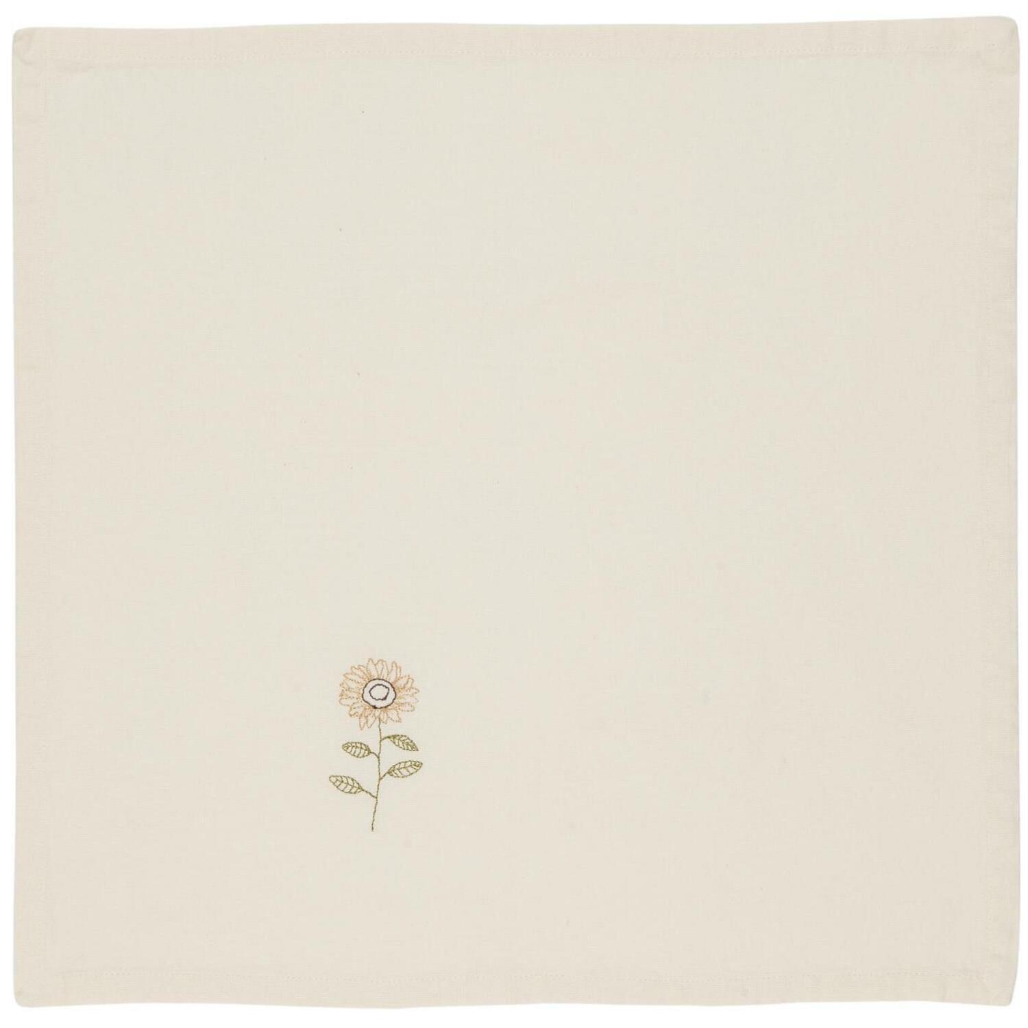 Stoffserviette "Flora" - 40x40 cm (Butter Cream) Ib Laursen