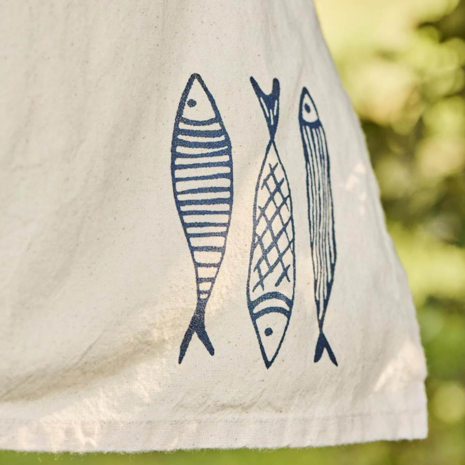 Geschirrtuch "Marlin" - 50x70 cm (Natur/Blau) Ib Laursen