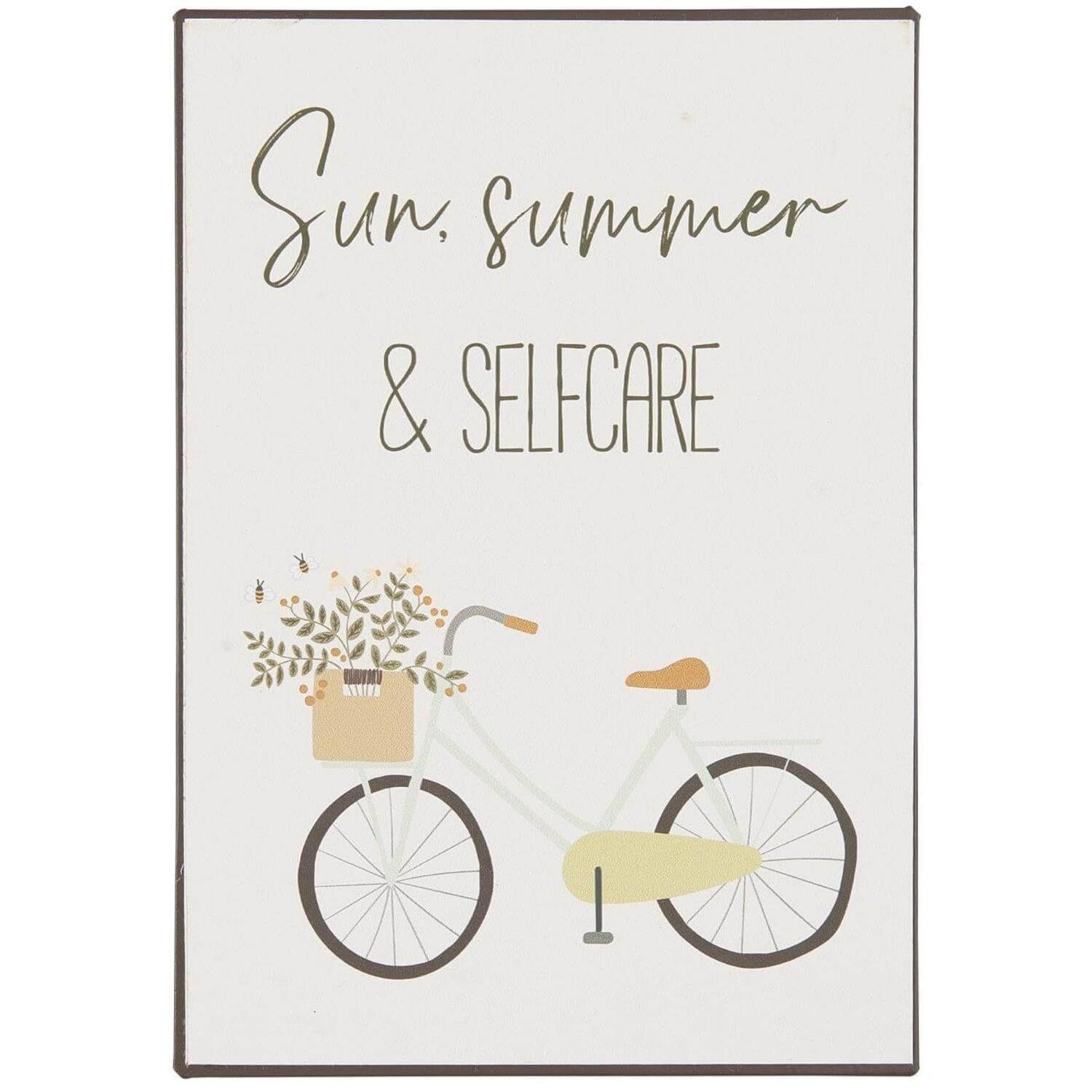 Metallschild "Sun, summer and selfcare" - 20x14 cm Ib Laursen