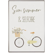 Metallschild "Sun, summer and selfcare" - 20x14 cm Ib Laursen