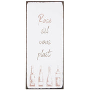 Metallschild "Rosé s'il vous plait" - 30,5x13 cm (Weiß/Braun) Ib Laursen