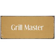 Metallschild "Grill Master" - 30,5x13 cm (Gelb/Weiß) Ib Laursen