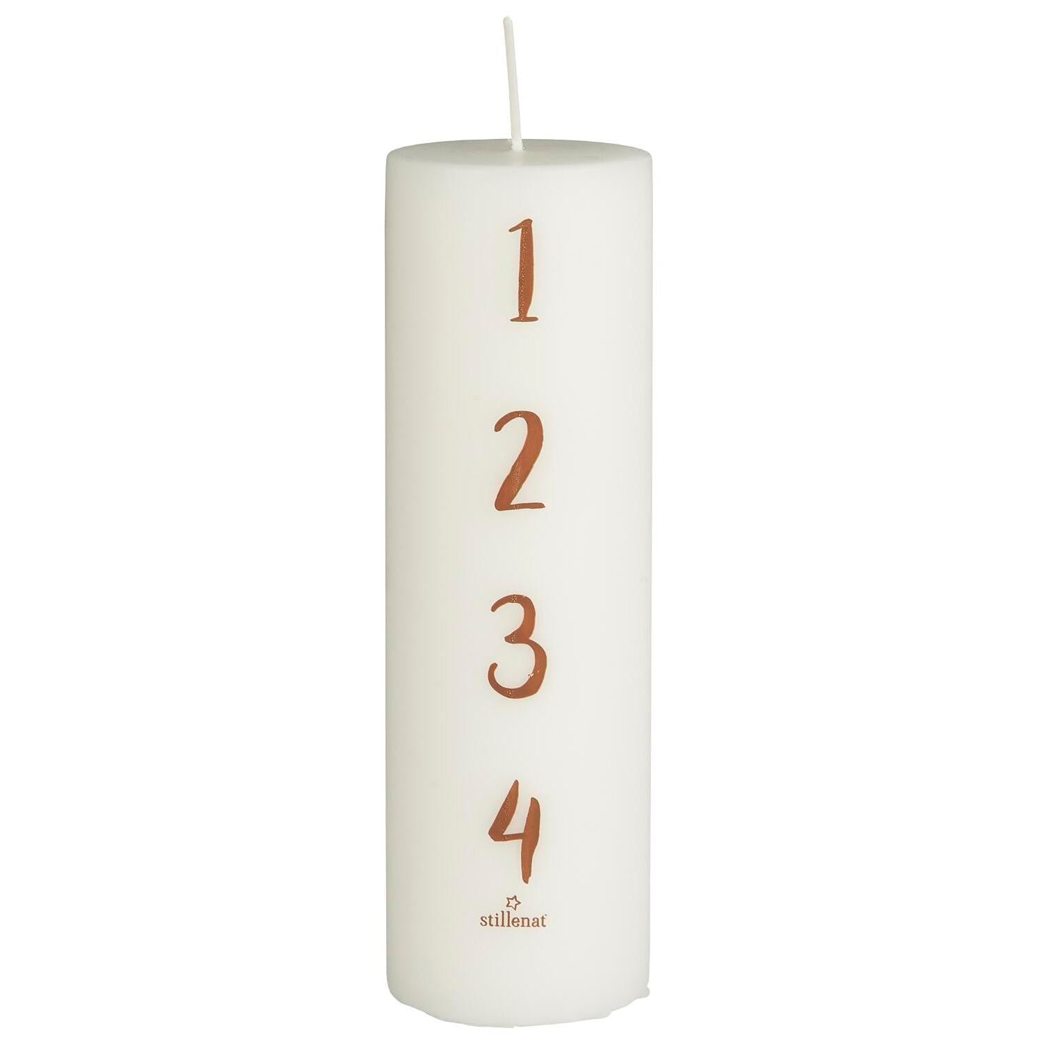 Adventskerze 1-4 - 20 cm (Weiß/Braun) Ib Laursen