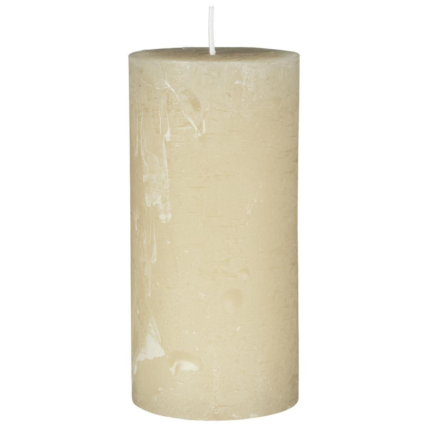 Rustikale Kerze  - 6,8x14 cm (Grau Natur) Ib Laursen