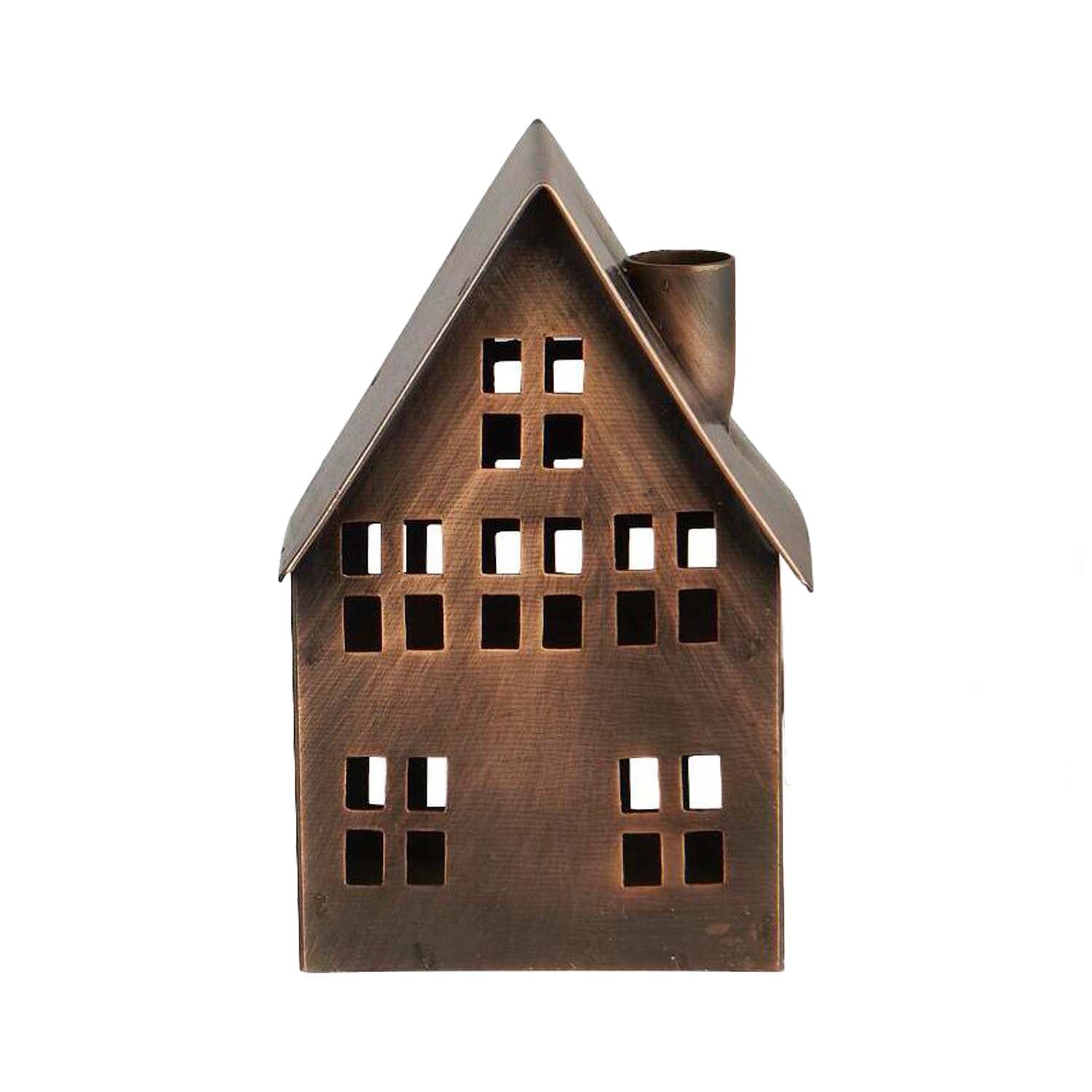 Kerzenhalter "Haus mit 6 Fenster" (Messing) Ib Laursen