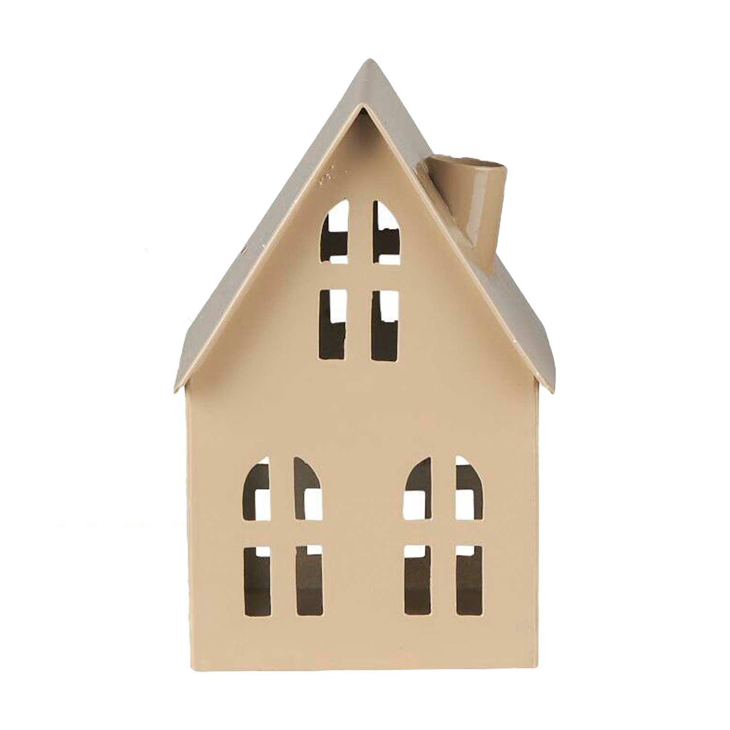 Kerzenhalter "Haus mit 3 Fenster" (Beige) Ib Laursen