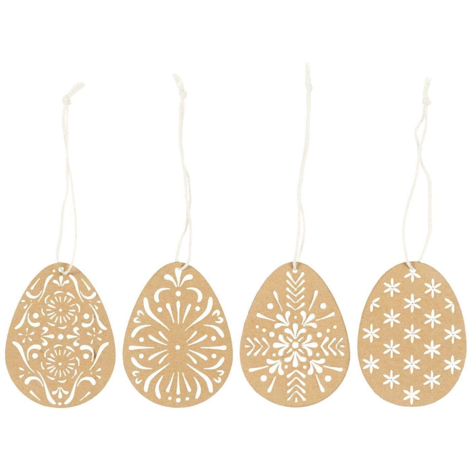 Scherenschnitt im 4er-Set "Ei" (Braun) Ib Laursen