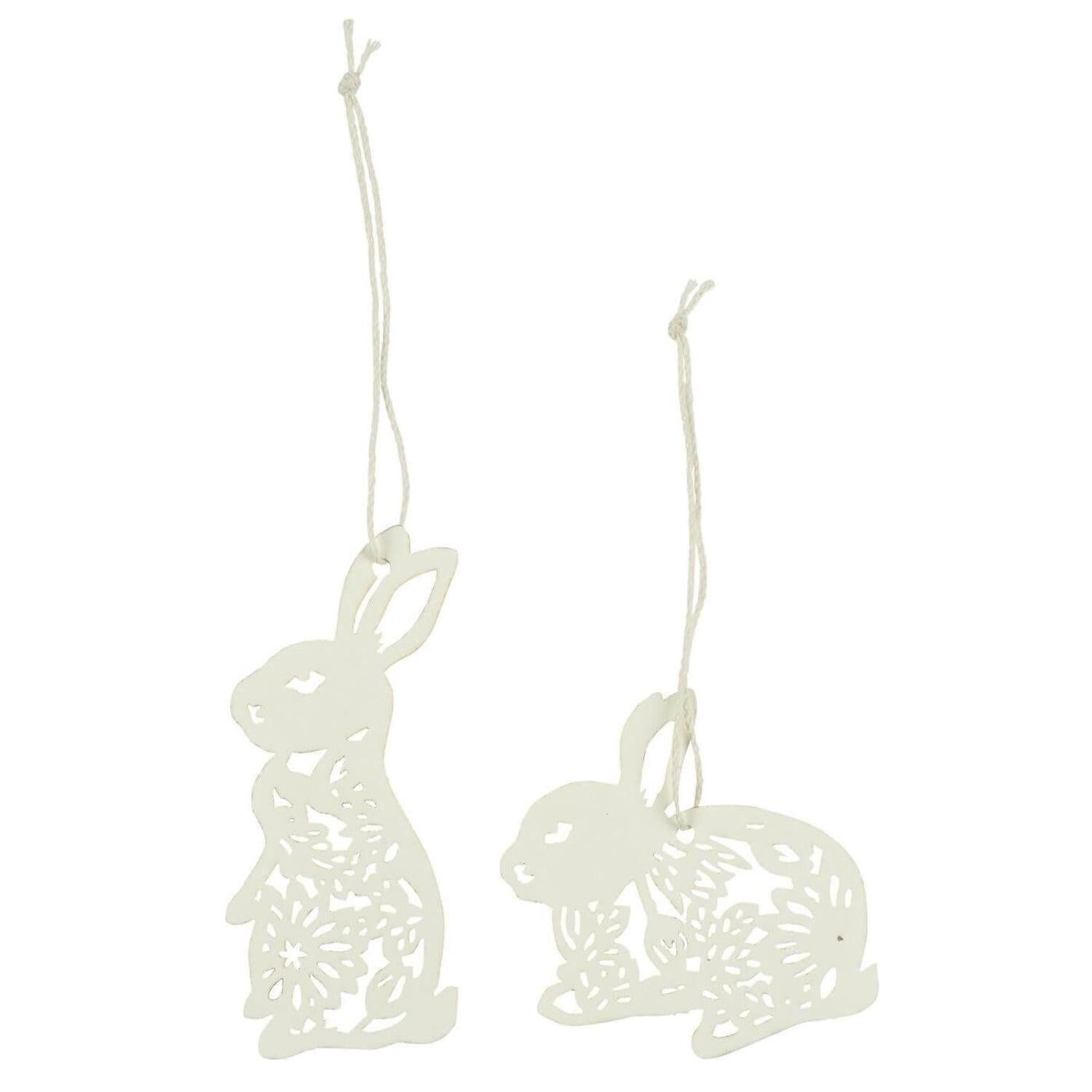 Scherenschnitt "Hase" im 2er-Set (Weiß) Ib Laursen
