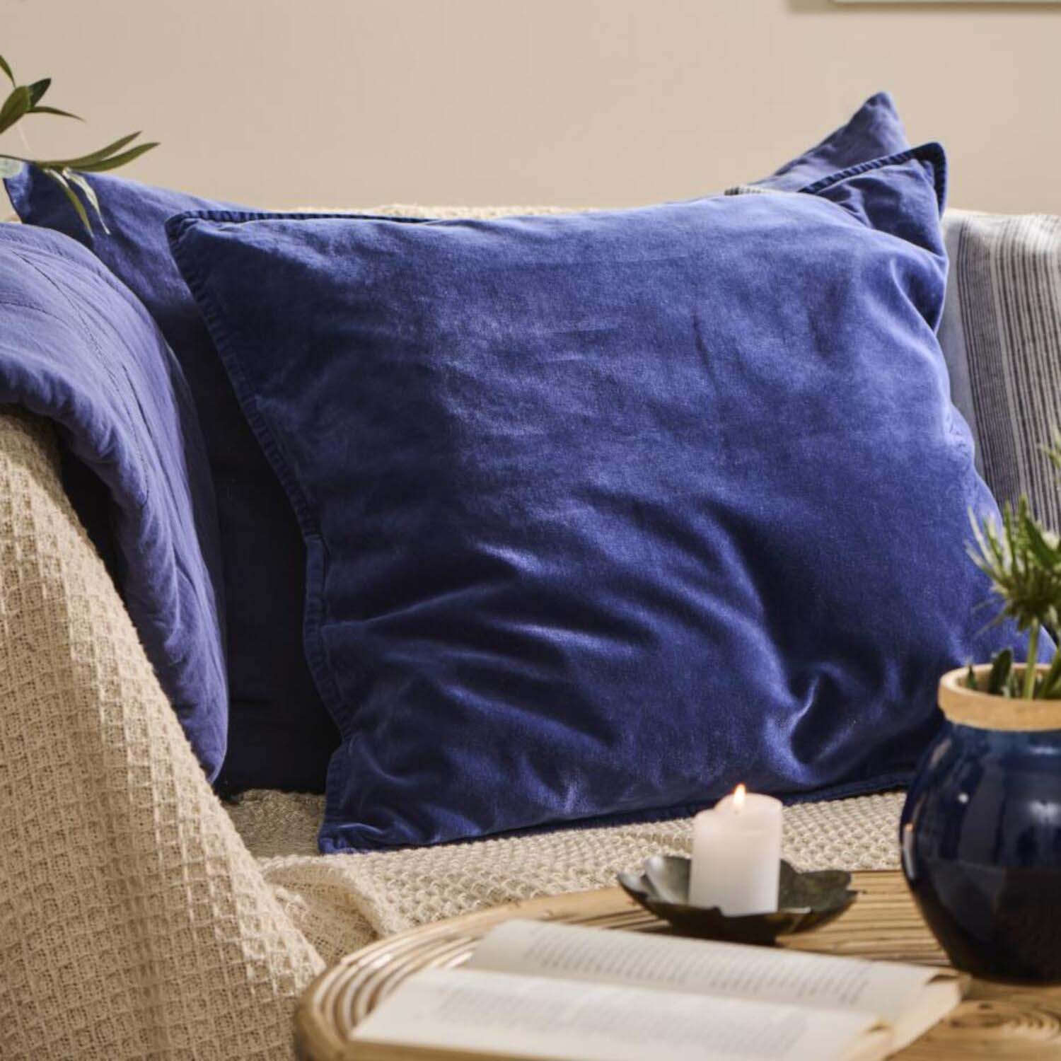 Kissenbezug - 52x52 cm (Indigo) Ib Laursen