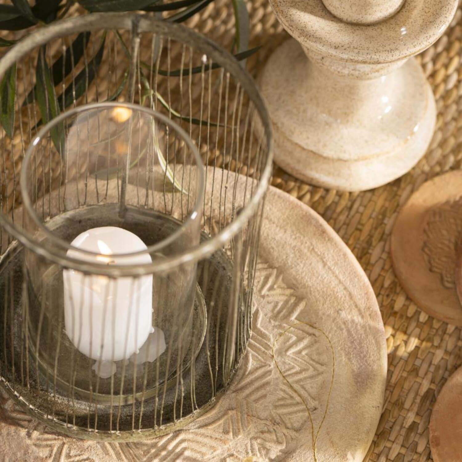 Laterne "Hurricane" - 12,5x16 cm (Grau) Ib Laursen