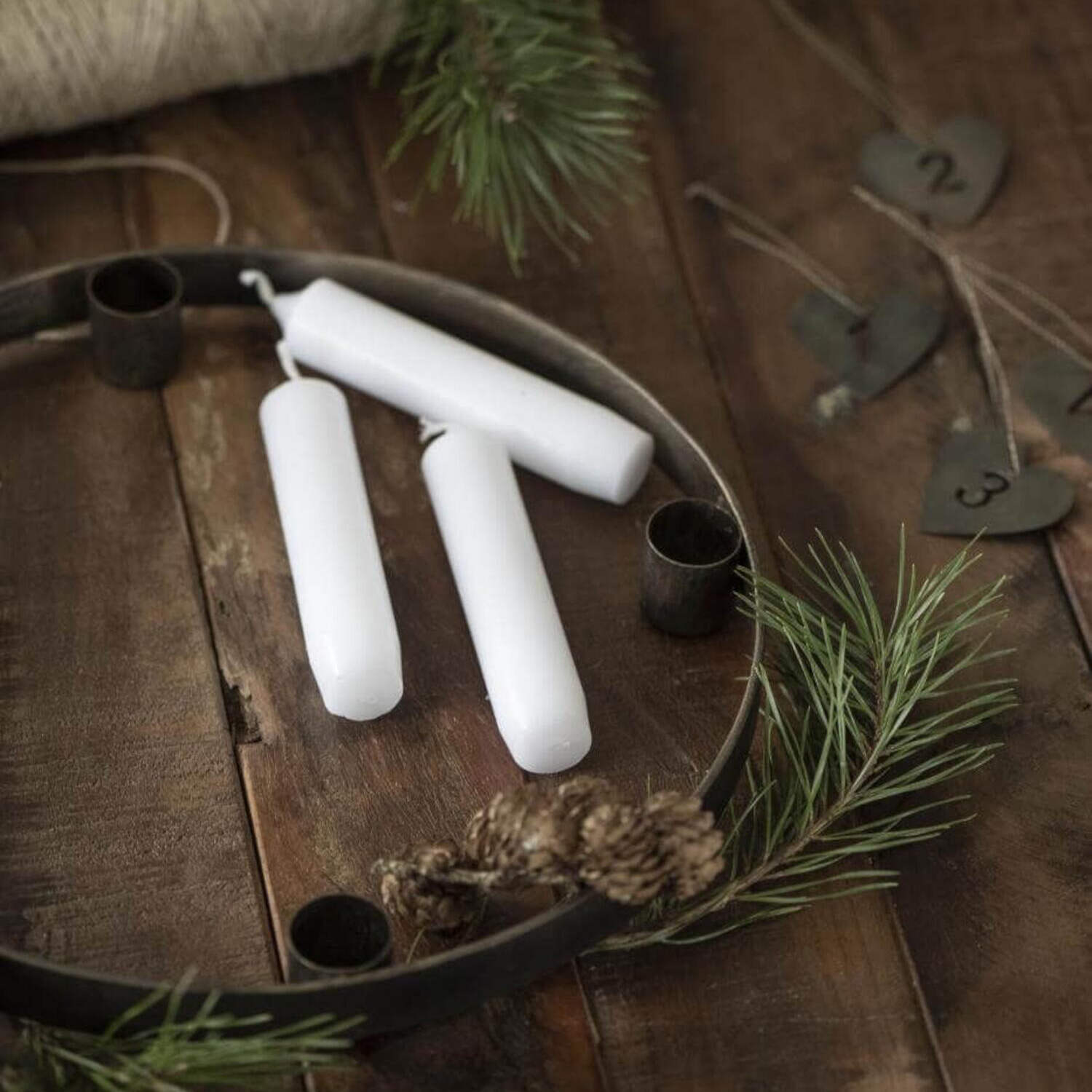 Adventskerzenständer für Stabkerzen "Stillenat" - 25,5 cm (Messing) Ib Laursen