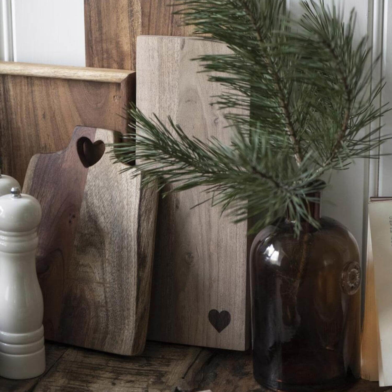 Servierbrett mit Herz - 35 cm (Natur) Ib Laursen