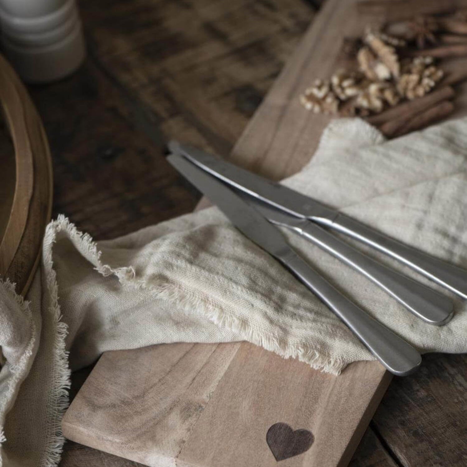 Servierbrett mit Herz - 35 cm (Natur) Ib Laursen