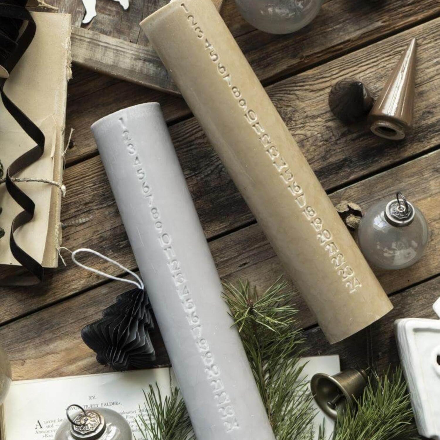 Zwiebelförmige Weihnachtskugel "Bubbled" - 6,3x6 cm (Grau) Ib Laursen