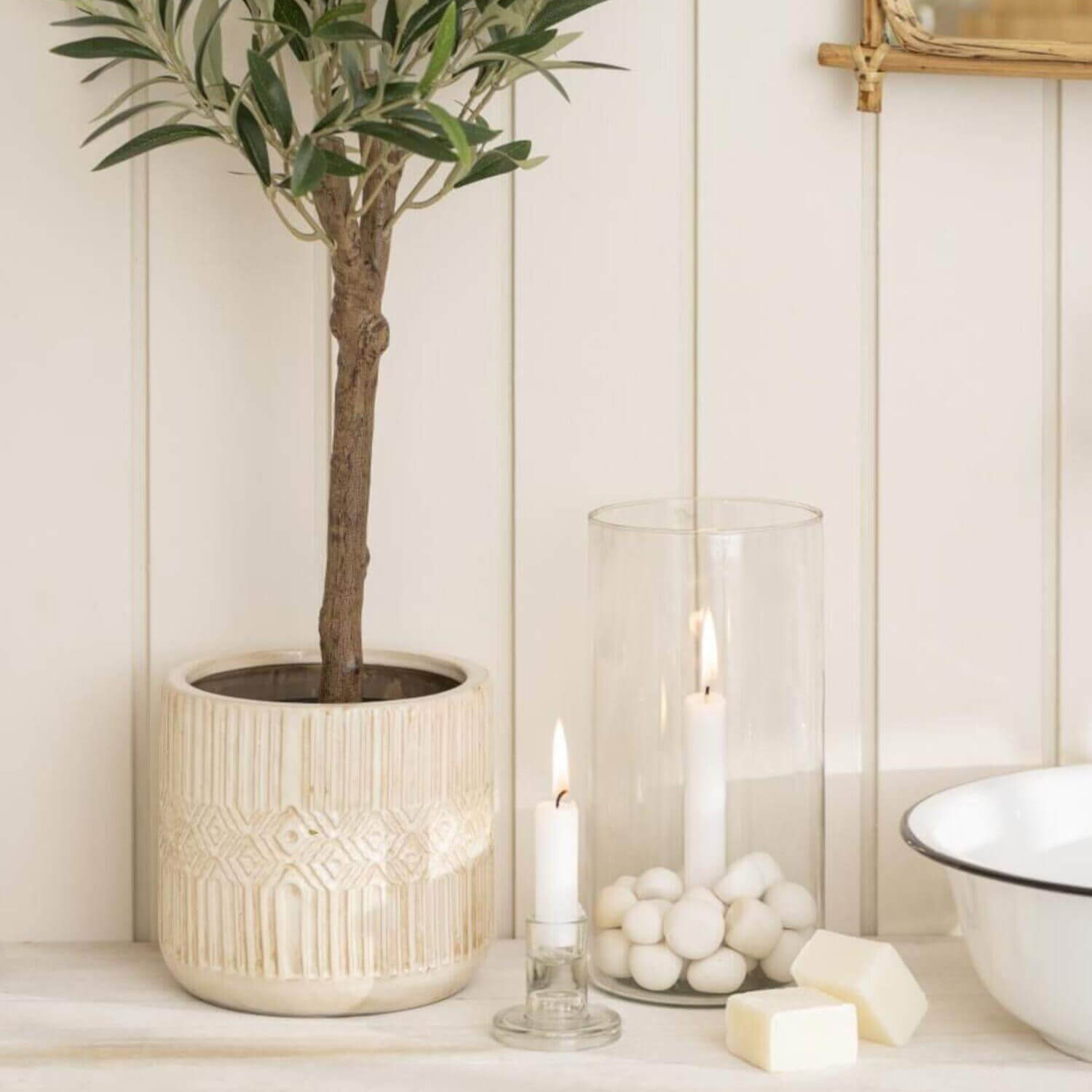 Blumentopf "Astrid" - 18x17 cm (Creme) Ib Laursen