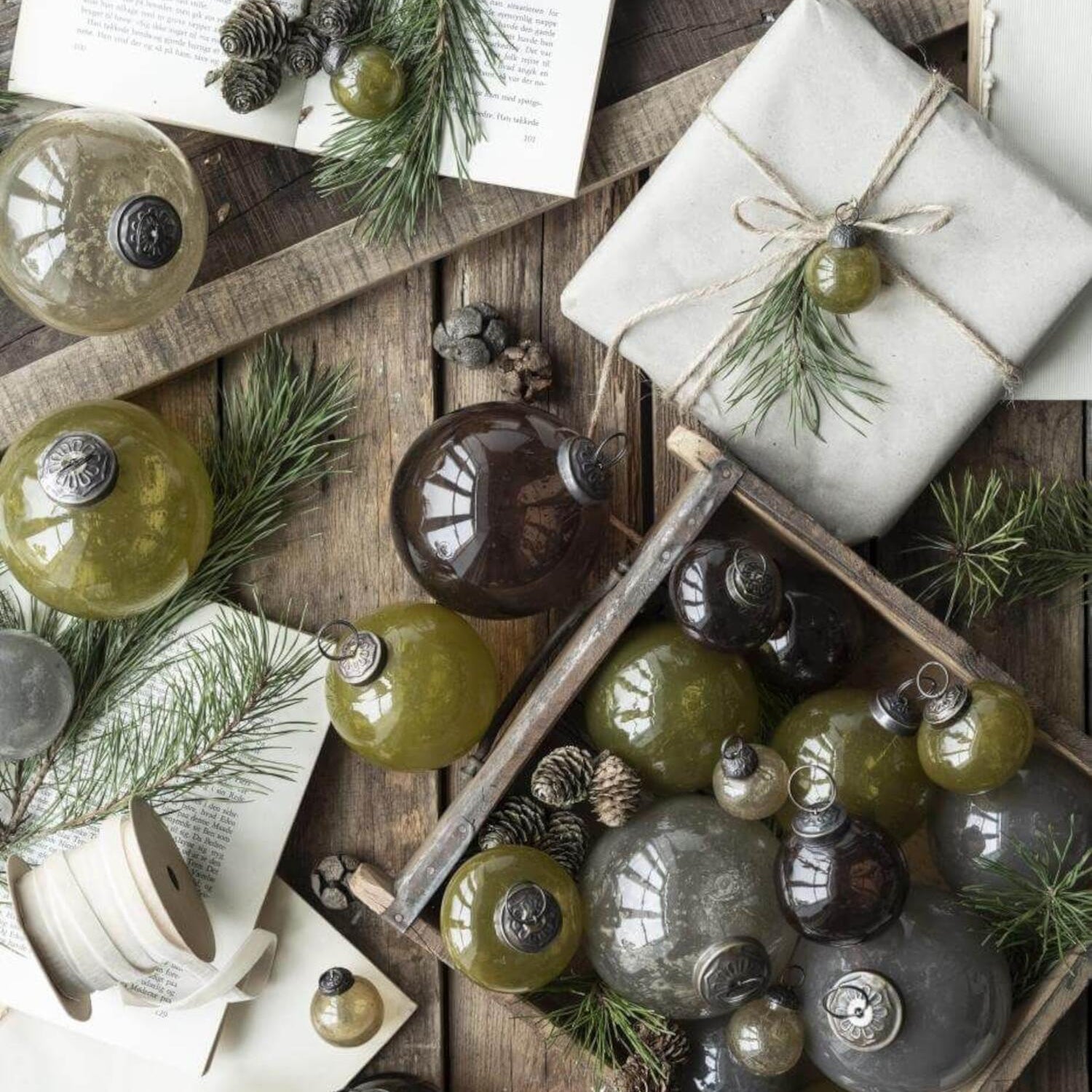 Zwiebelförmige Weihnachtskugel "Bubbled" - 6,3x6 cm (Grau) Ib Laursen