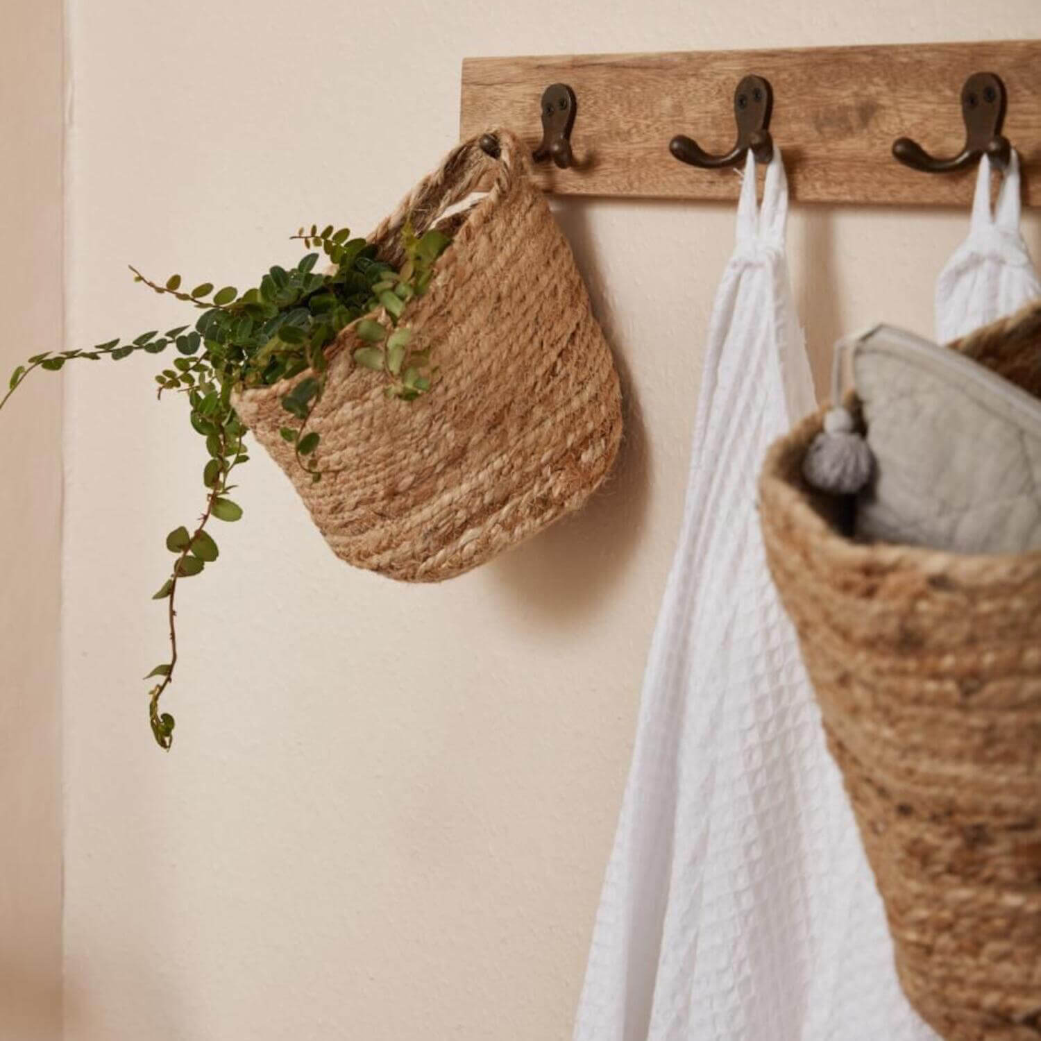 Korb mit Henkel - 14x14 cm (Natur) Ib Laursen