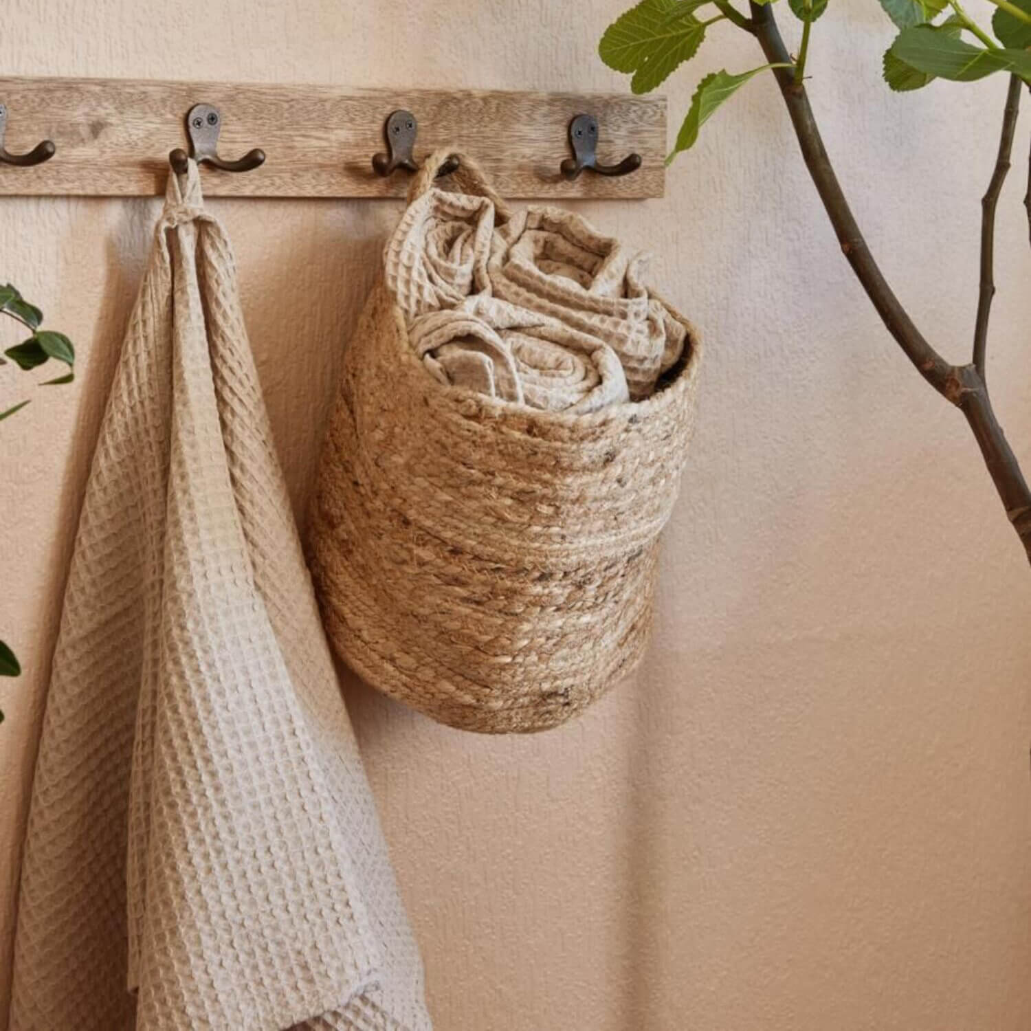 Korb mit Henkel - 23x23 cm (Natur) Ib Laursen