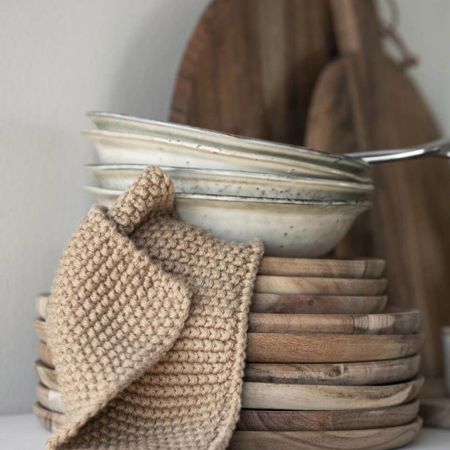 Topflappen gestrickt "Mynte" (Honig) Ib Laursen