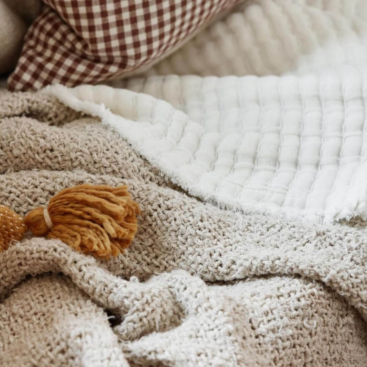 Plaid "Toulouse" - 160x130 cm (Beige) Ib Laursen