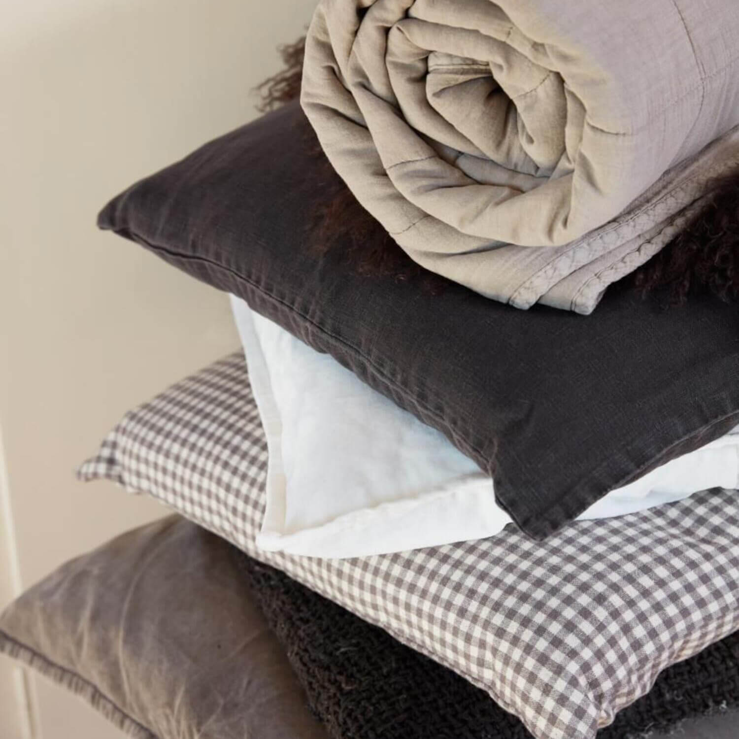 Kissenbezug "Toulouse" - 50x50 cm (Mocca) Ib Laursen