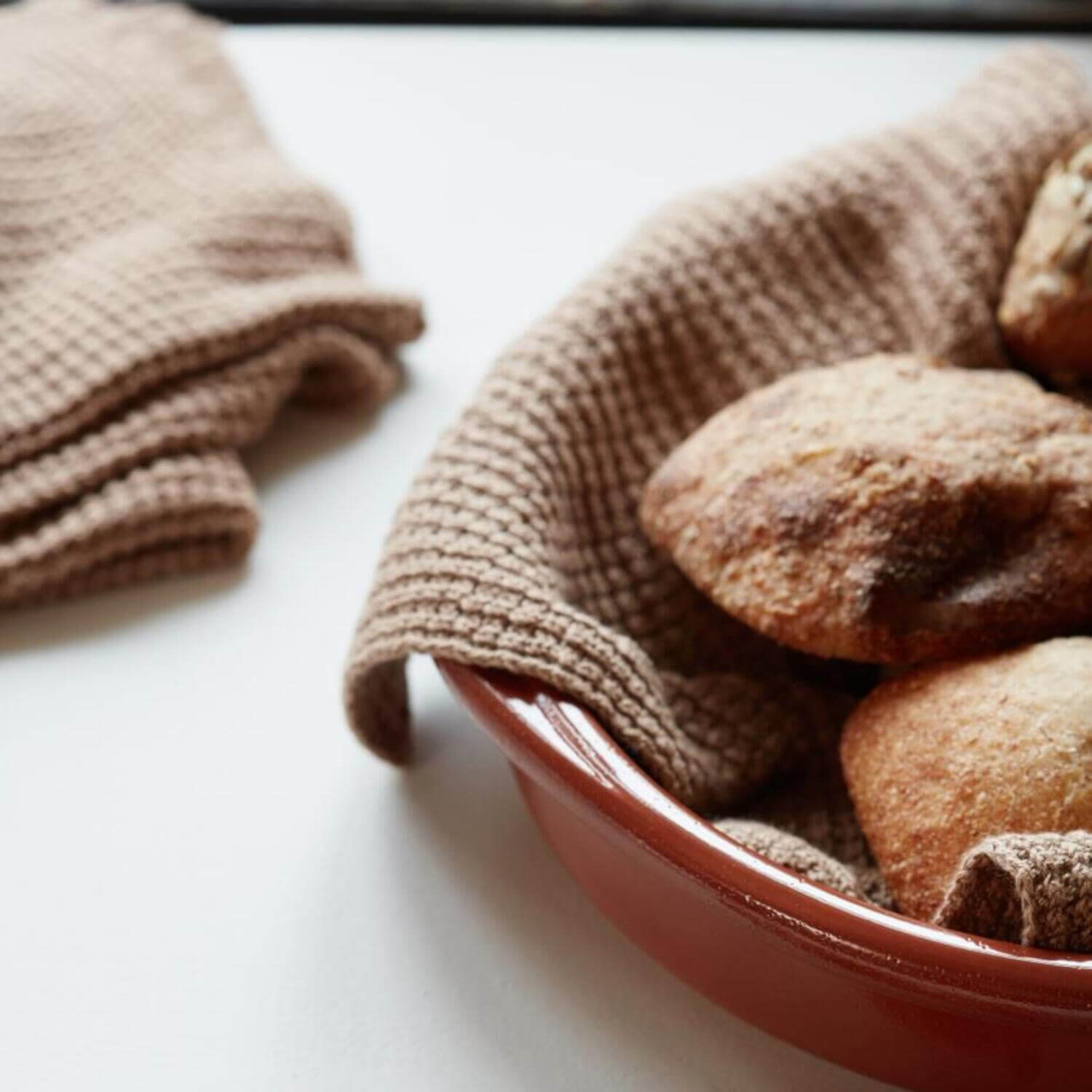 Gestricktes Handtuch - 60x40 cm (Braun) Ib Laursen