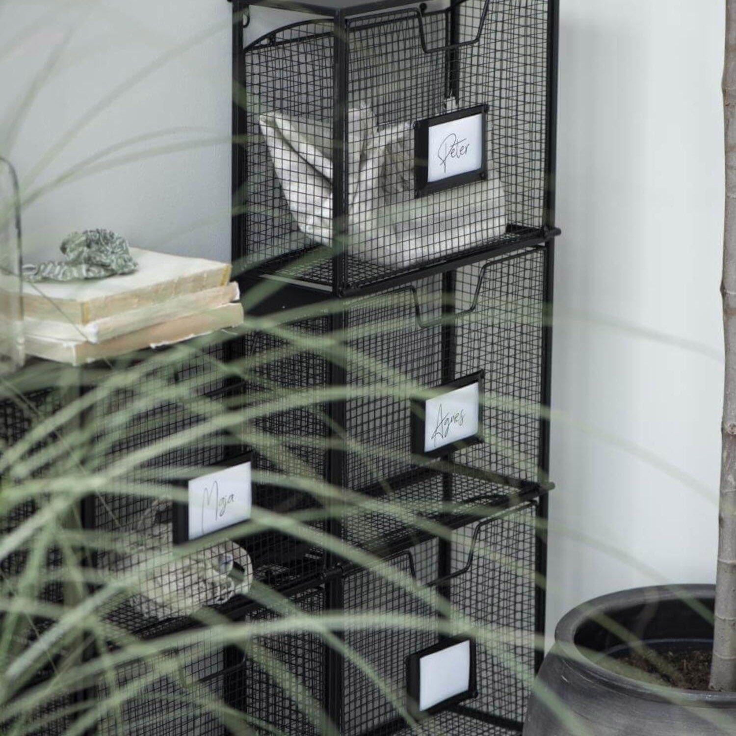 Zeitschriftenhalter mit 2 Fächern - 34x14,5x55 cm (Schwarz) Ib Laursen