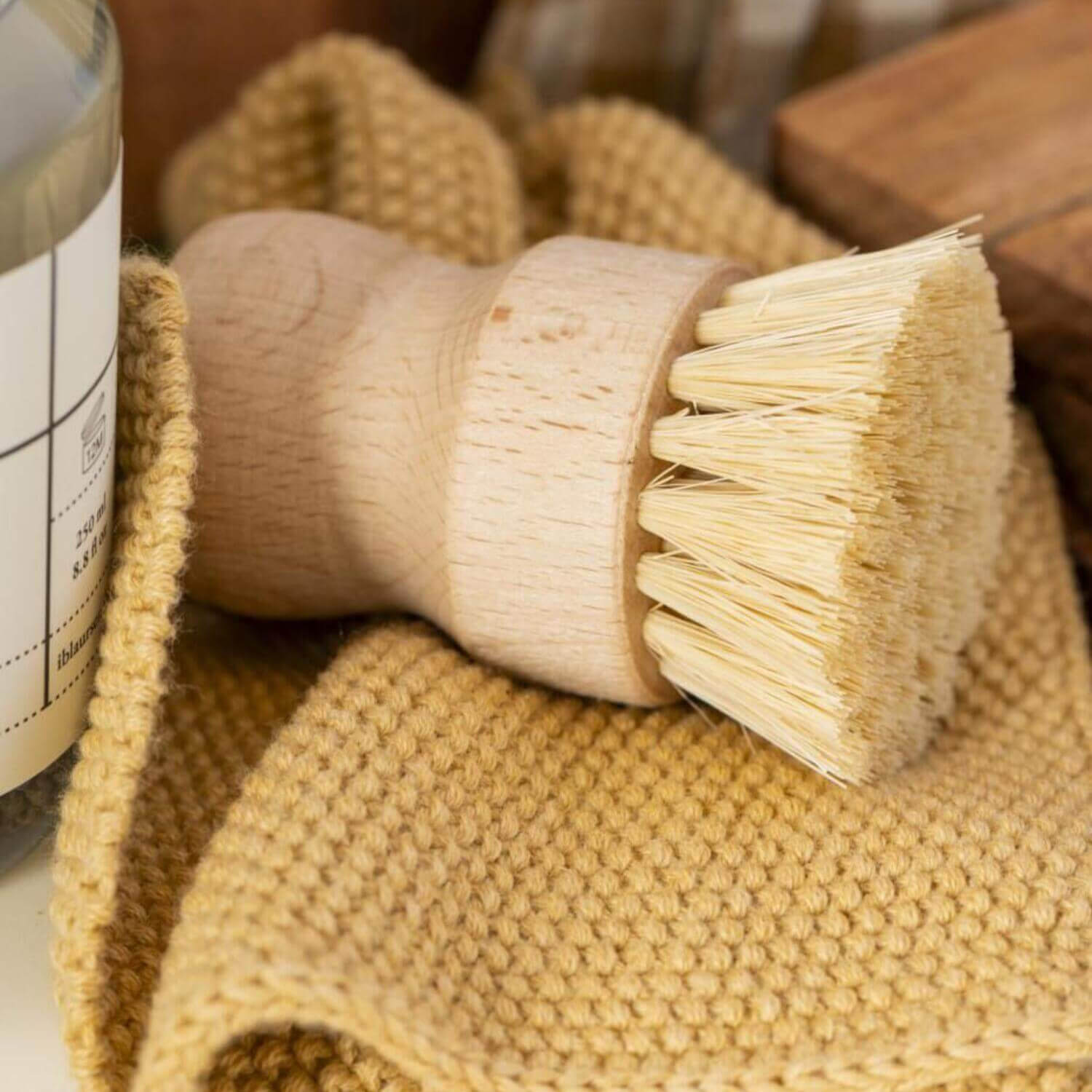 Gestrickter Topflappen "Mynte" - 22x22 cm (Wheat Straw) Ib Laursen