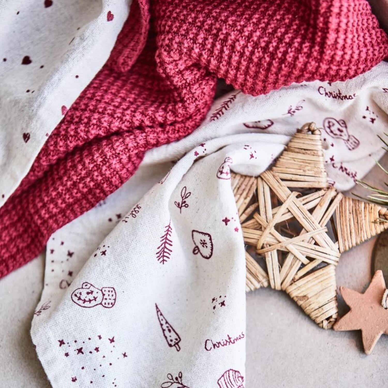 Spüllappen gestrickt - 25x25 cm (Rot) Ib Laursen