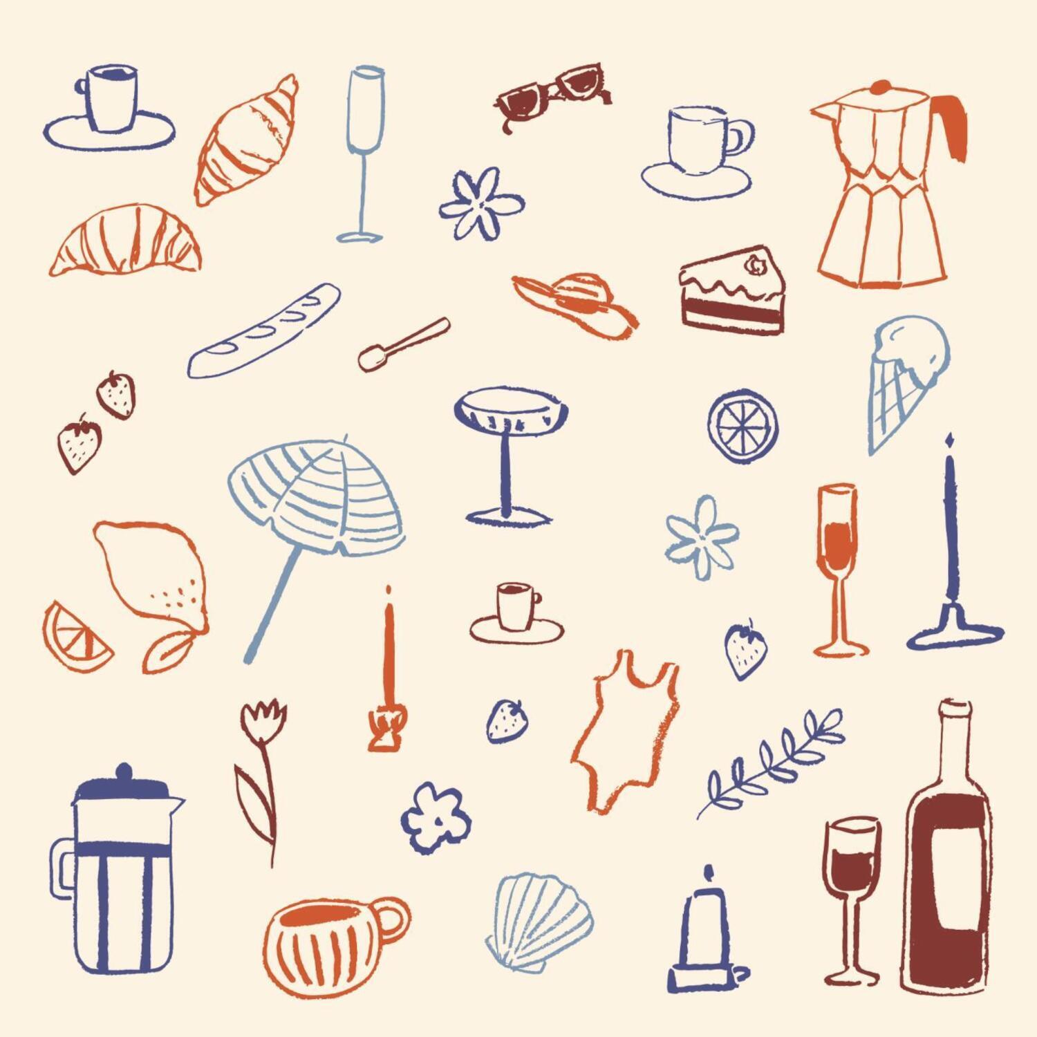 Papierservietten "Dolce Vita" - 33x33 cm (Bunt) Ib Laursen