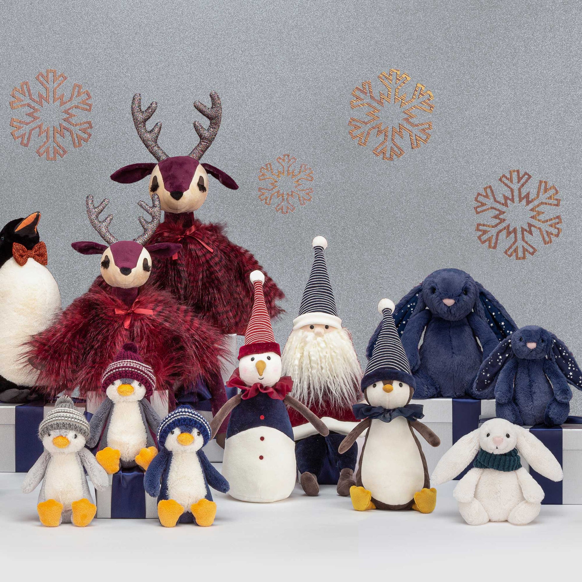 Kuscheltier Pinguin "Peanut" - 12 cm (Weiß/Grau) Jellycat