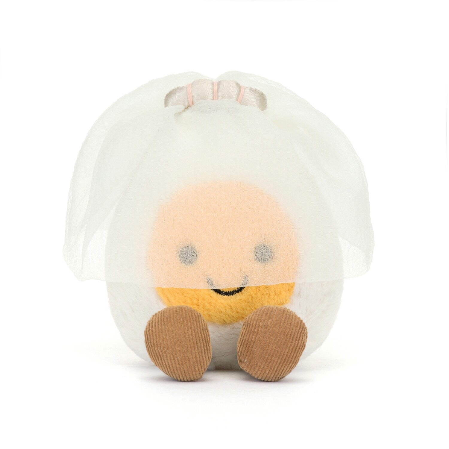 Kuscheltier gekochtes Ei Amuseable "Braut" - 14 cm (Weiß/Gelb) Jellycat