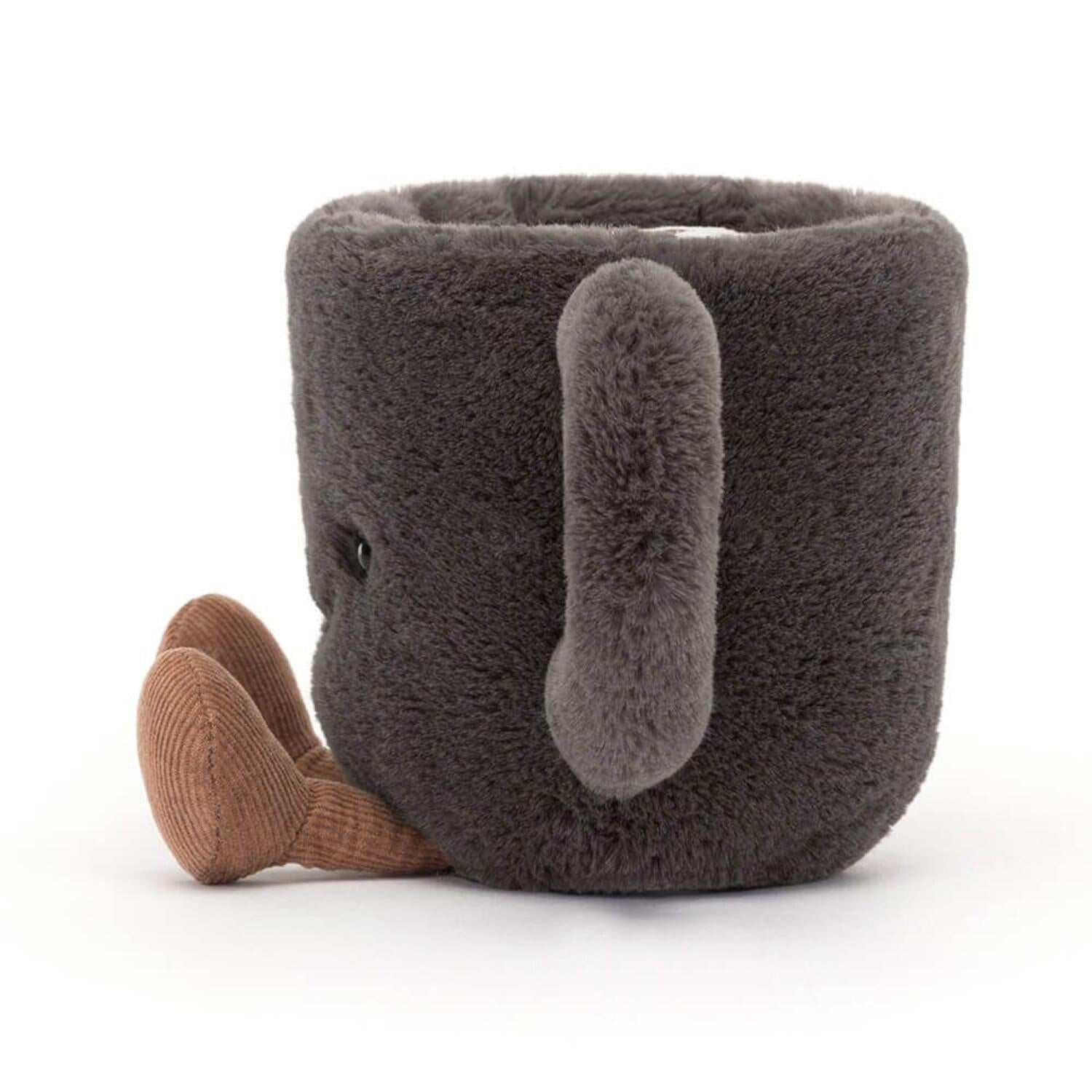 Kuscheltier Kaffeetasse "Amuseable" - 14 cm (Grau)