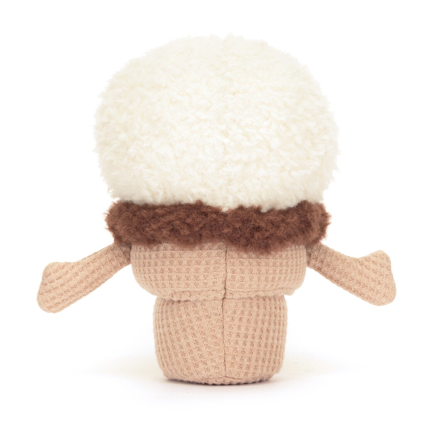 Kuscheltier Eistüte "Amuseable" - 14 cm (Weiß/Braun)