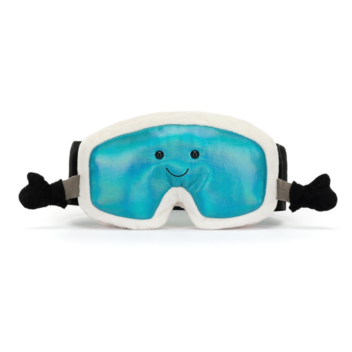 Kuscheltier Skibrille "Amuseables Sports" - 17 cm (Creme/Aqua) Jellycat