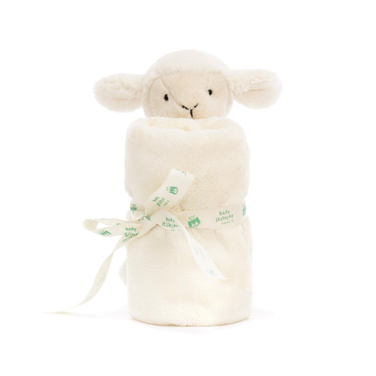 Kuscheltier Lamm mit Schmusedecke "Bashful" - 15x34x34 cm (Creme) Jellycat