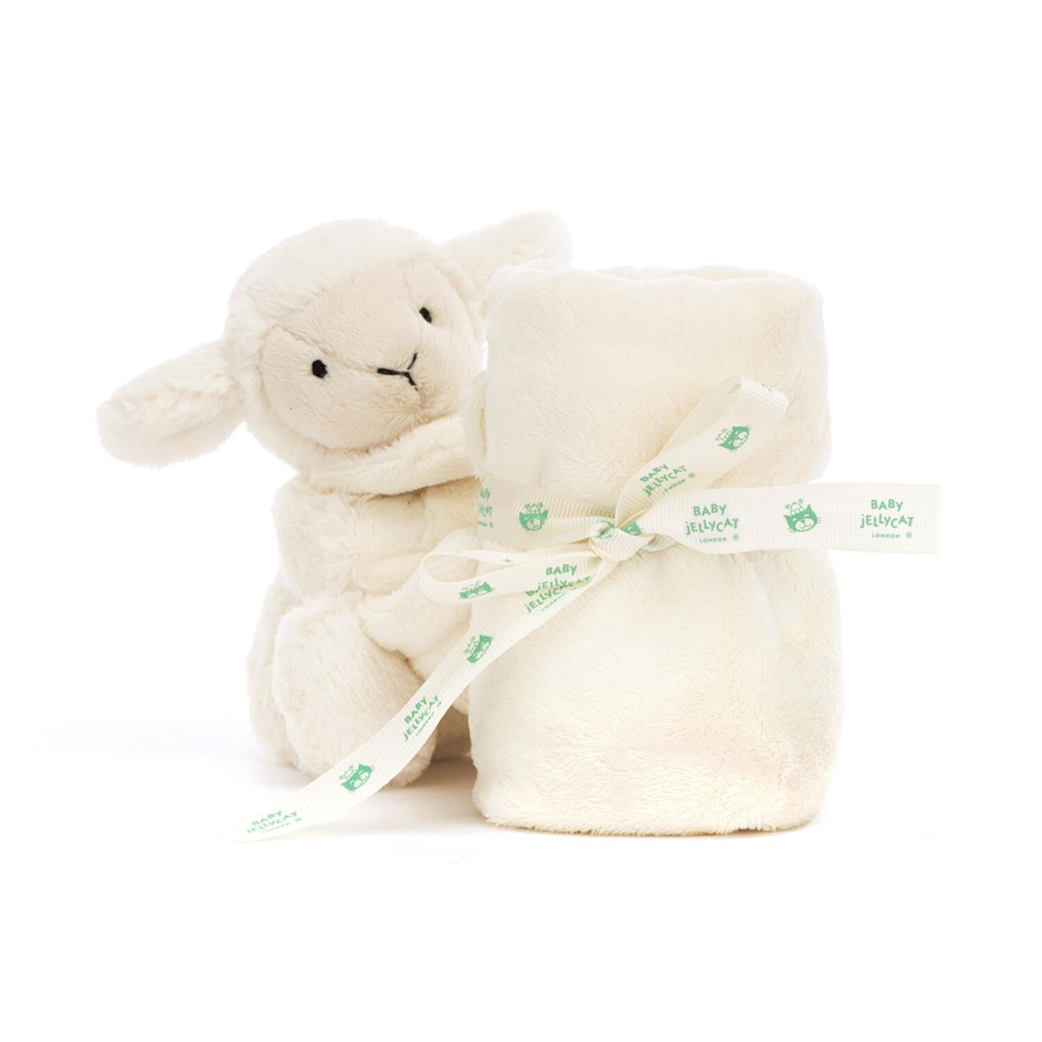 Kuscheltier Lamm mit Schmusedecke "Bashful" - 15x34x34 cm (Creme) Jellycat