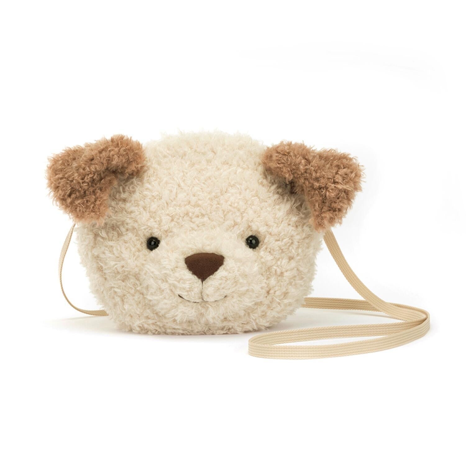 Kuscheltier Tasche "Little Pup" - 19 cm (Creme) Jellycat