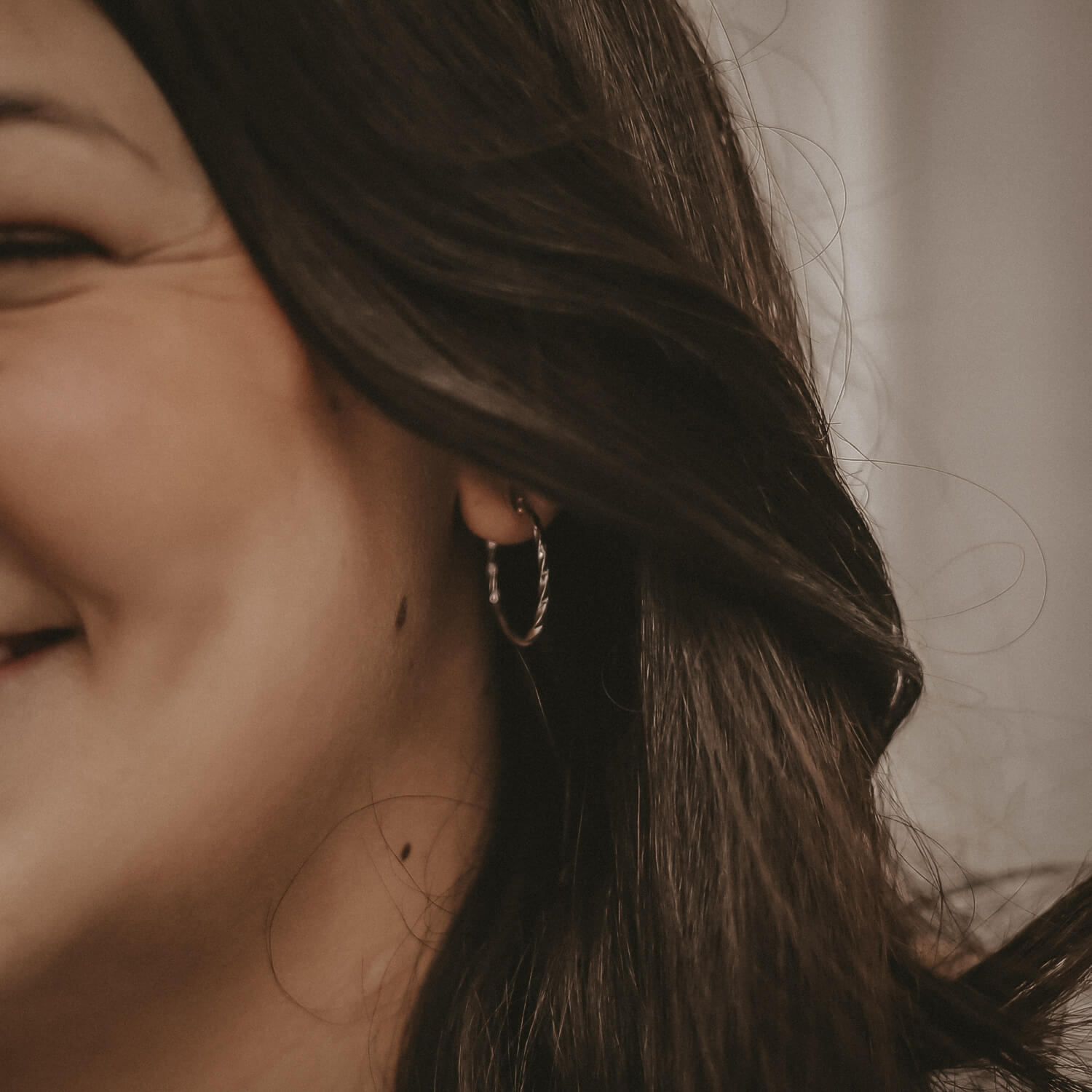 Creole "Marina" - 2,4 cm (Silber) Eulenschnitt