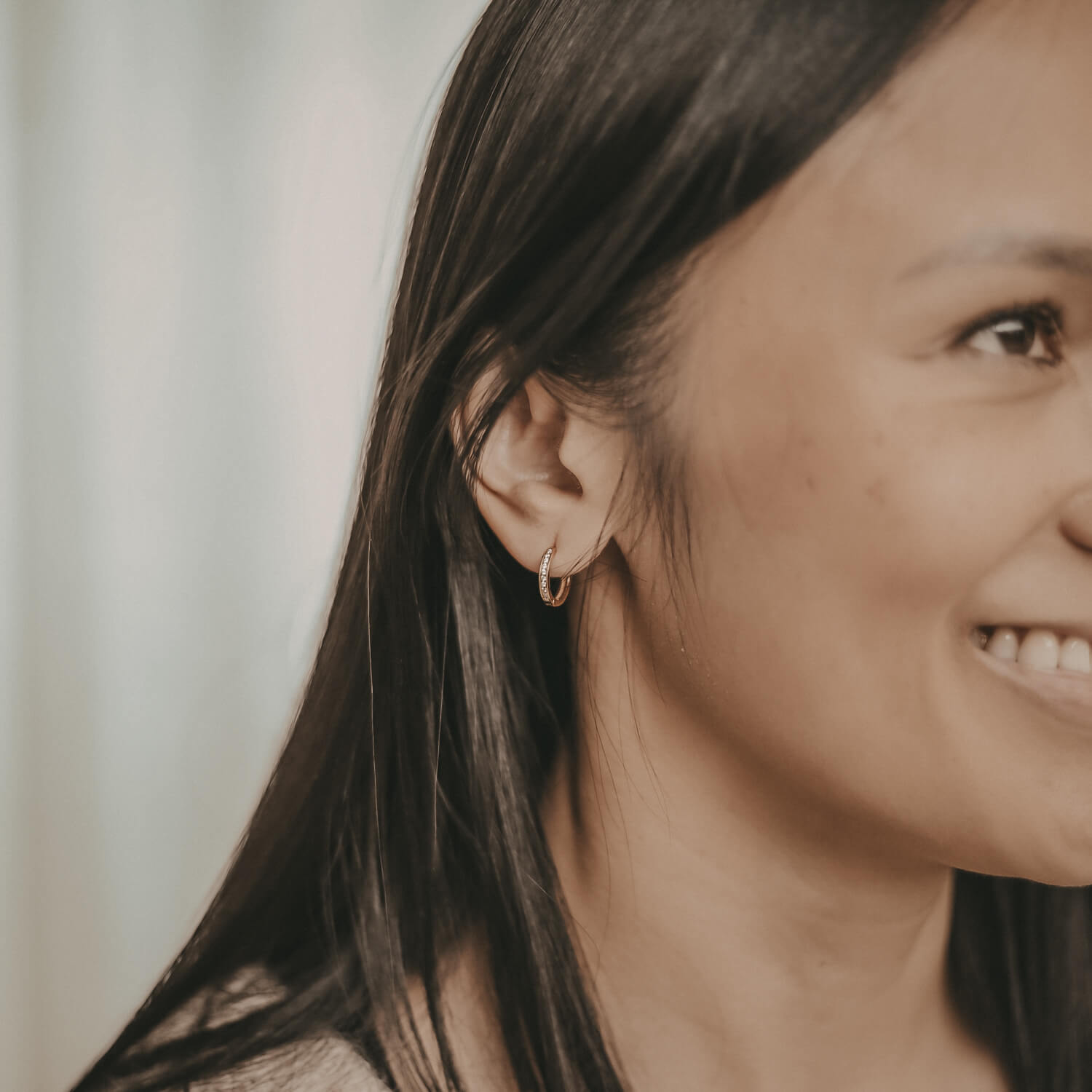 Creole "Lara" - 1,1 cm (Gold) Eulenschnitt