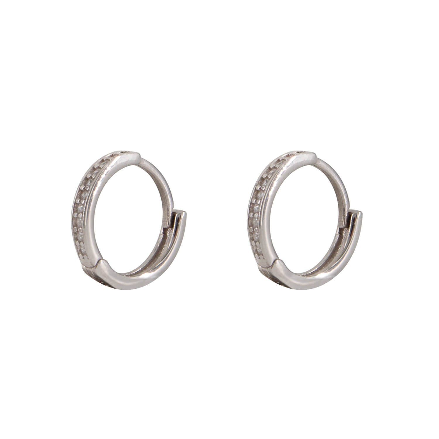 Creole "Lara" - 1,1 cm (Silber) Eulenschnitt