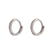 Creole "Lara" - 1,1 cm (Silber) Eulenschnitt