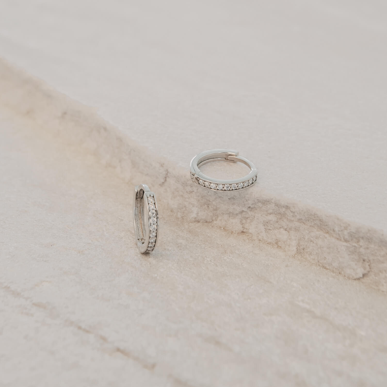 Creole "Lara" - 1,1 cm (Silber) Eulenschnitt