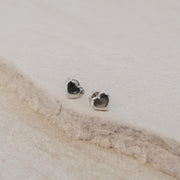 Herz-Ohrstecker "Lia" (Silber) Eulenschnitt