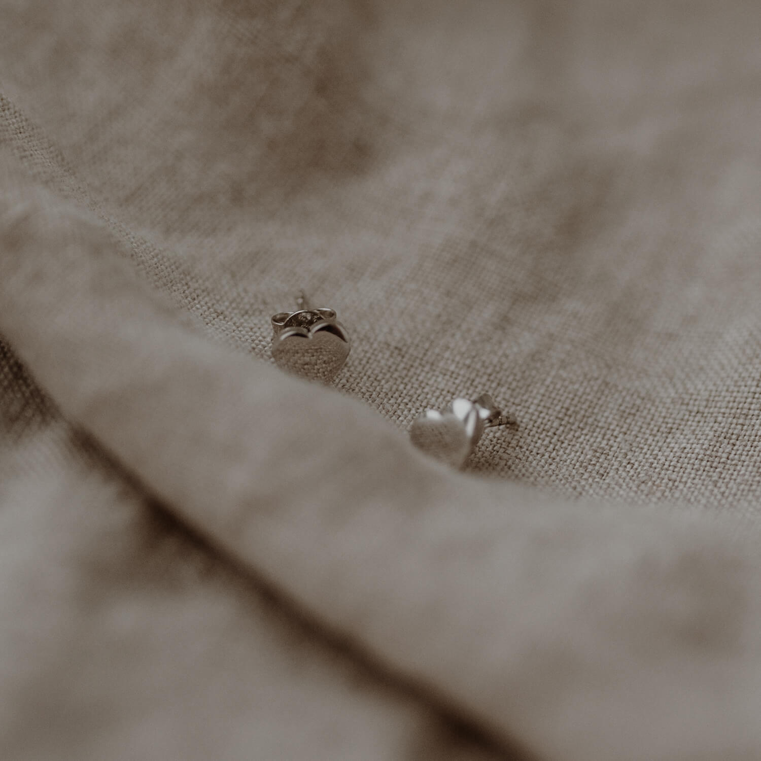 Herz-Ohrstecker "Lia" (Silber) Eulenschnitt