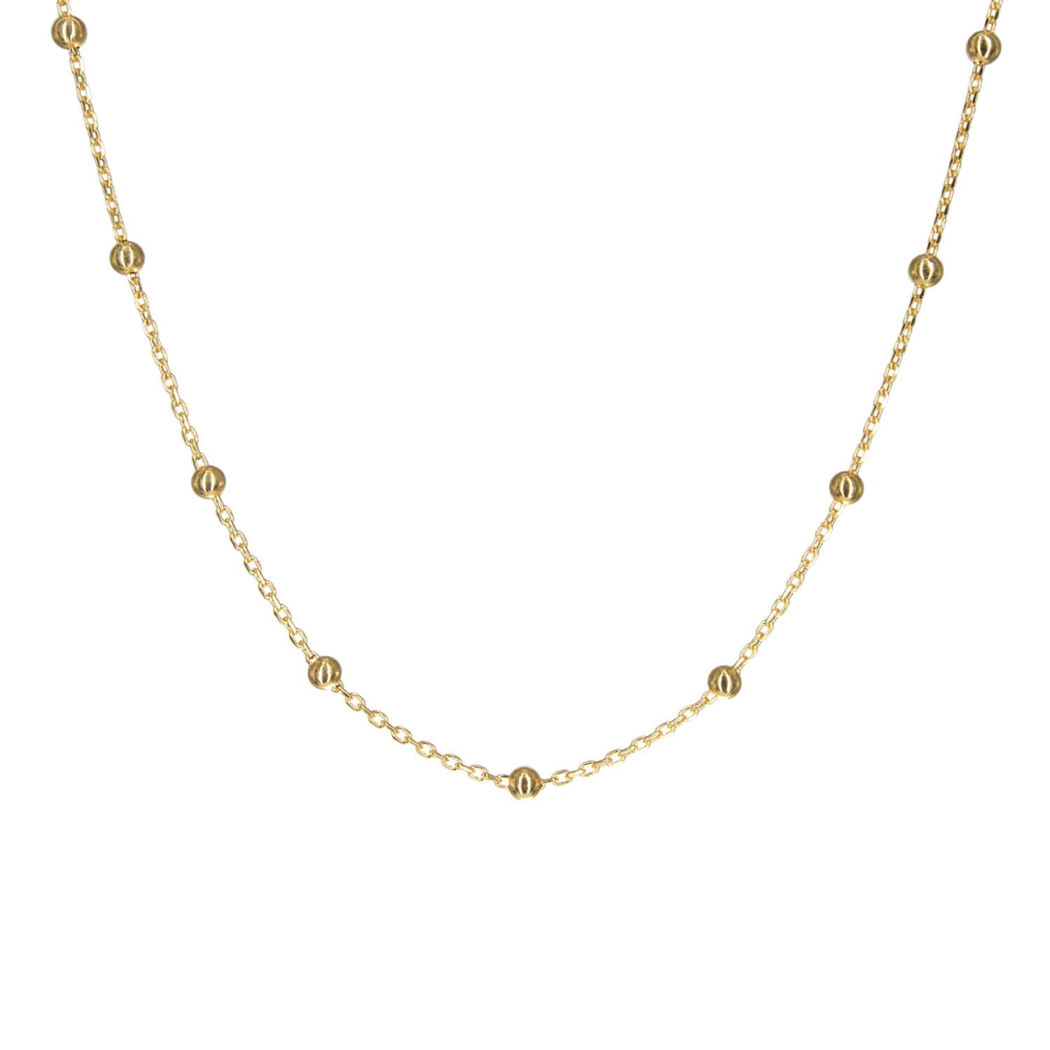 Kette "Marie" mit Kugeln - 40-45,5 cm (Gold) Eulenschnitt