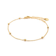 Armband "Marie" mit Kugeln - 16,5-22 cm (Gold) Eulenschnitt