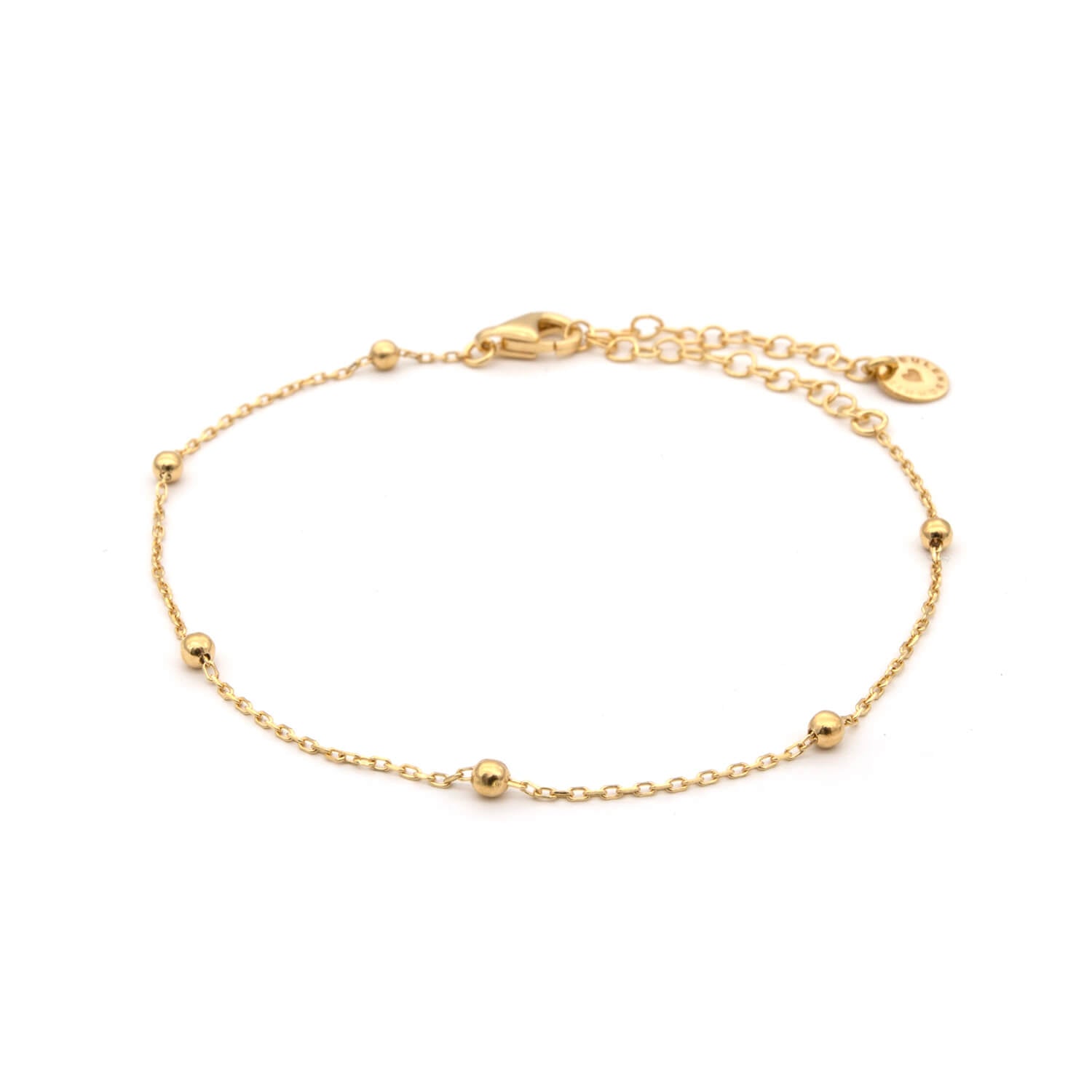 Armband "Marie" mit Kugeln - 16,5-22 cm (Gold) Eulenschnitt