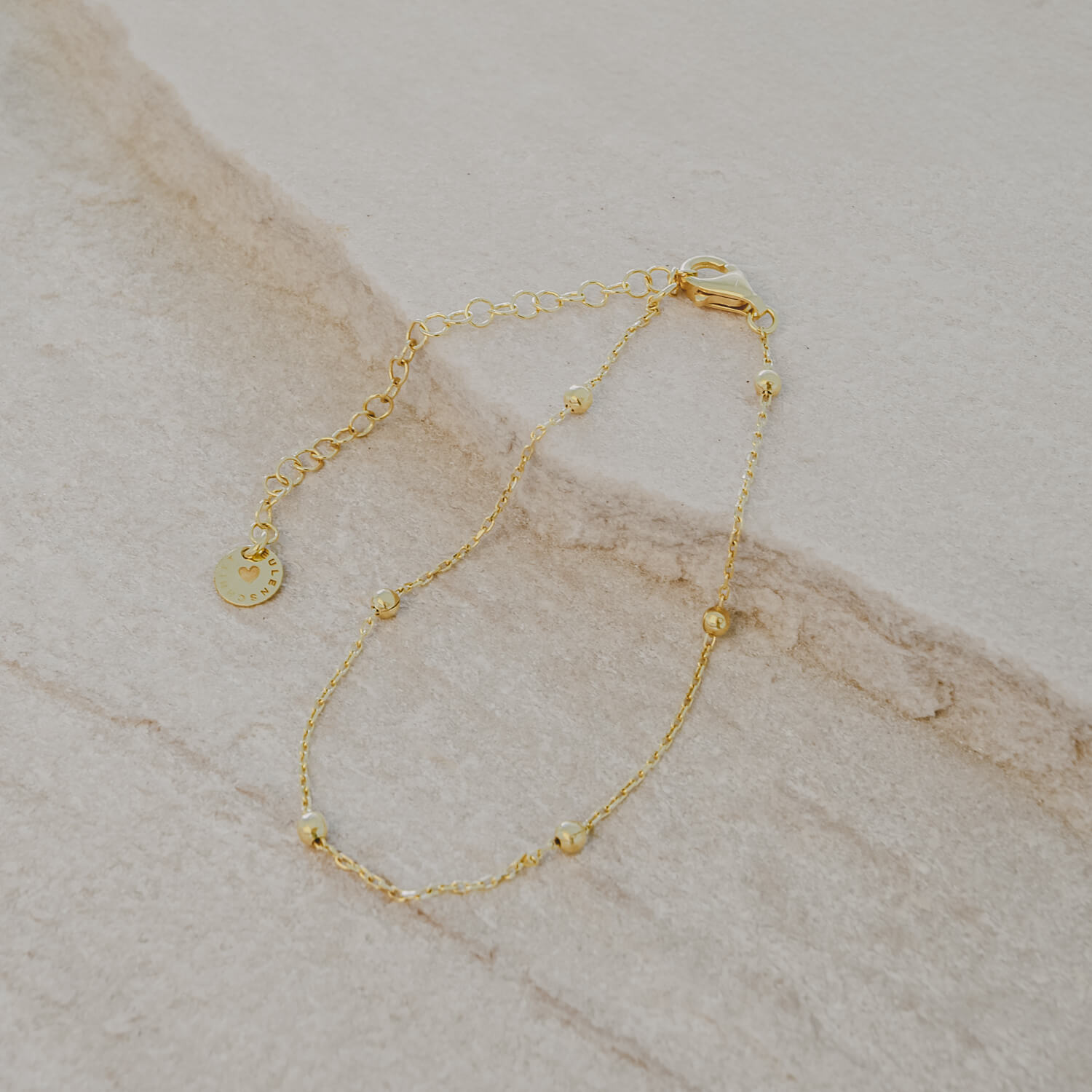 Armband "Marie" mit Kugeln - 16,5-22 cm (Gold) Eulenschnitt