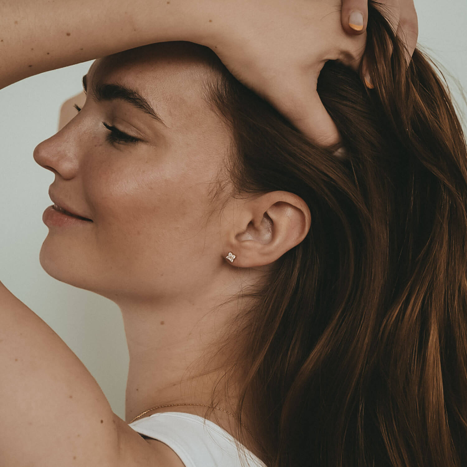 Ohrstecker "Sophie" (Gold) Eulenschnitt